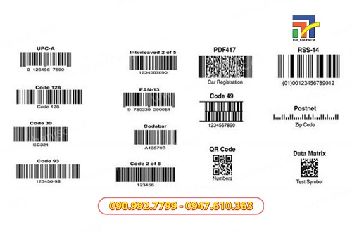 In Tem Nhãn Dán, Sticker, Barcode UPC, EAN13, Code39, Code128, QR Code...