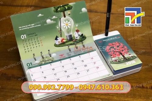 thiết kế lịch độc quyền dành riêng cho doanh nghiệp