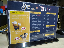 menu để bàn